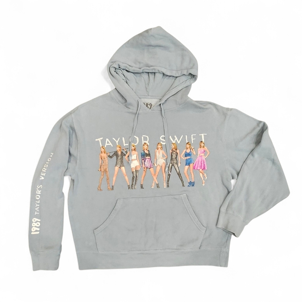 Taylor Swift 1989 Taylor's Version Eras Hoodie Sweatshirt Size M Blue Concert